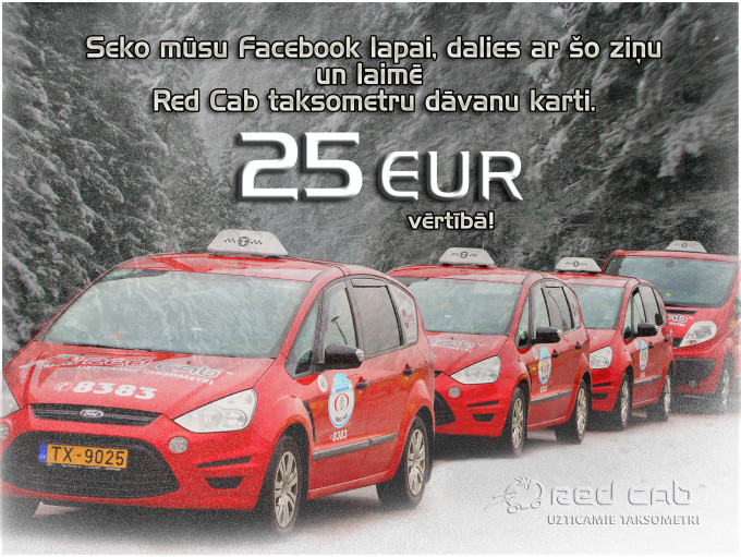 Izaicini savu veiksmi Red Cab dāvanu kartes ziemas izlozē!