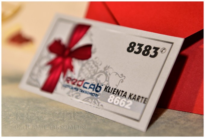 Red Cab taksometru dāvanu kartes.