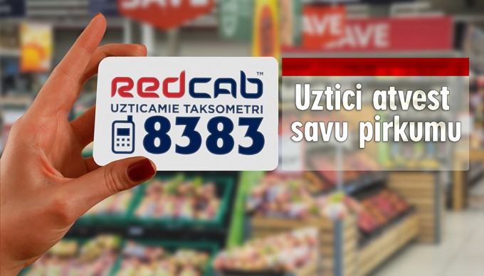 Uztici Red Cab takosmetriem savu pirkumu piegādi!